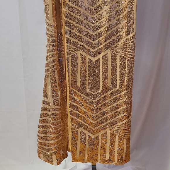 Miss ORD Sequin Gold Dress - Picture 7 of 13